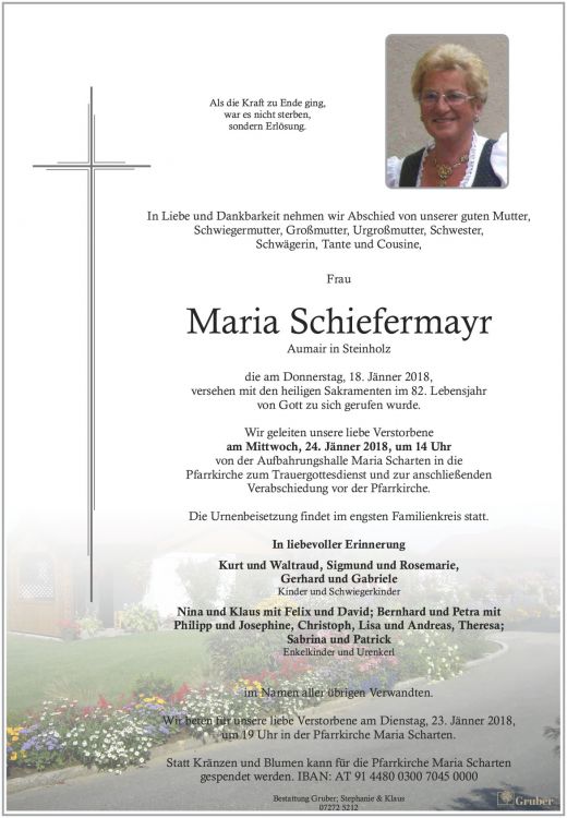 Maria Schiefermayr (Scharten Kath.)