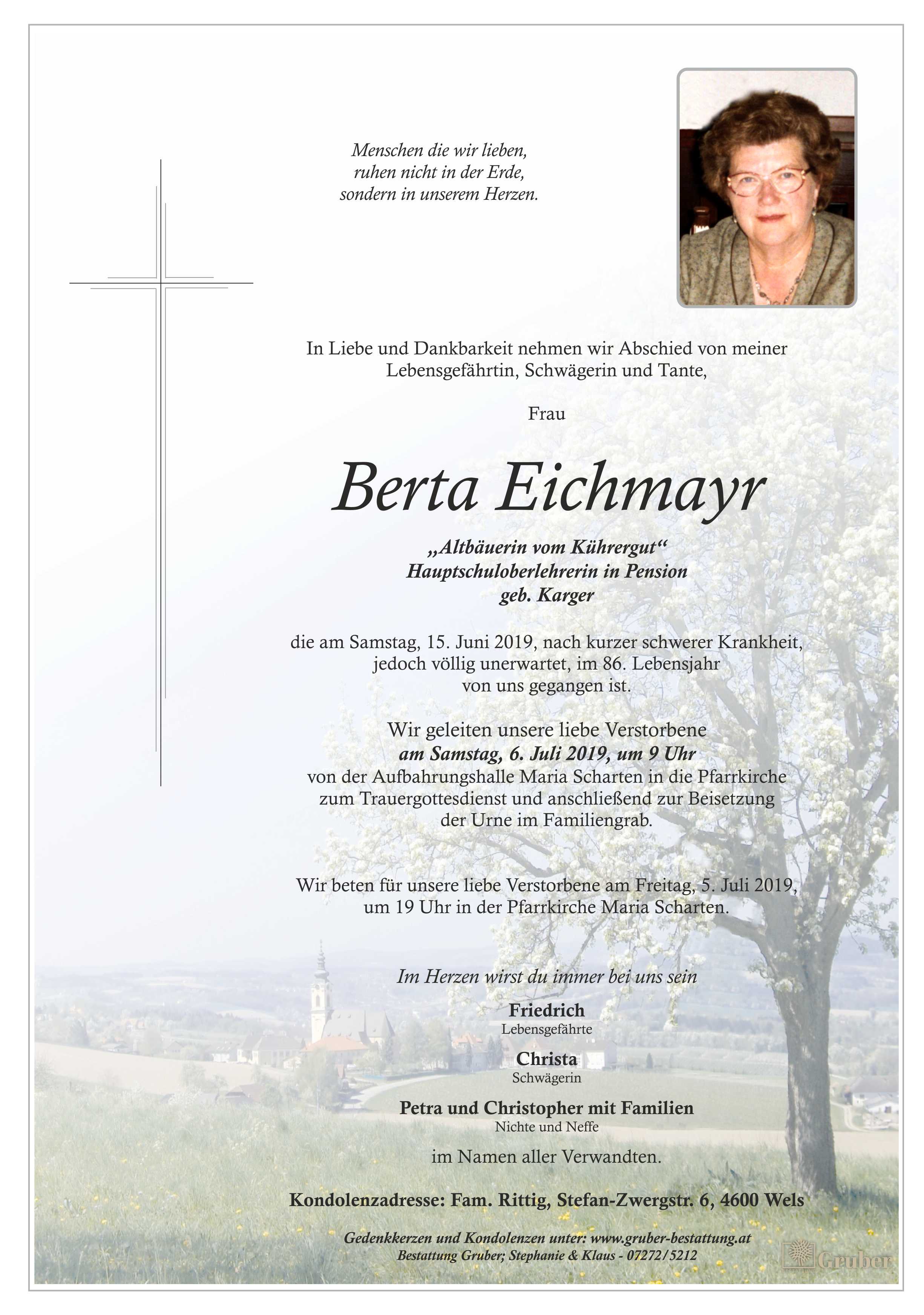 Berta Eichmayr (Scharten Kath.)
