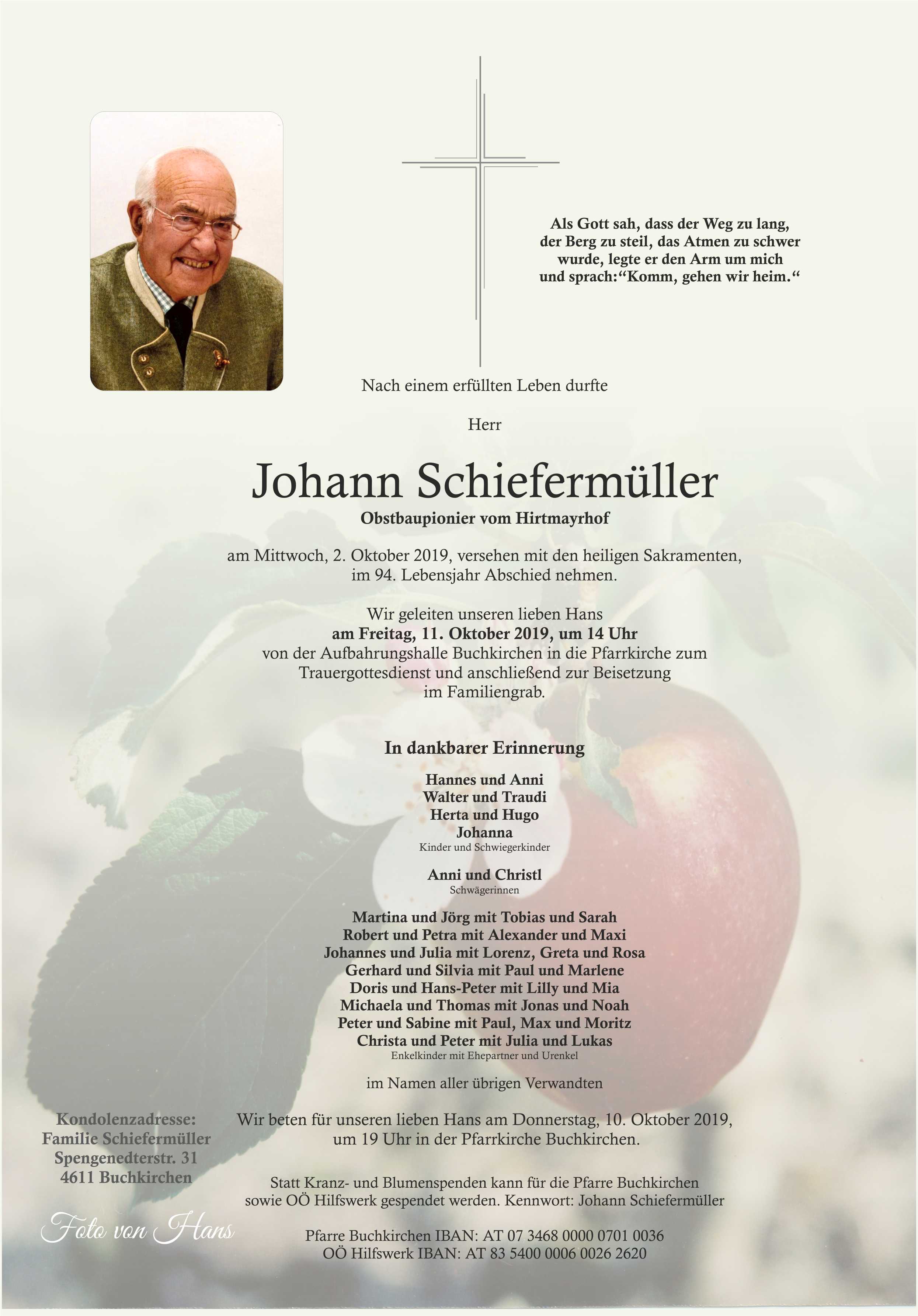 Johann Schiefermüller (Buchkirchen)