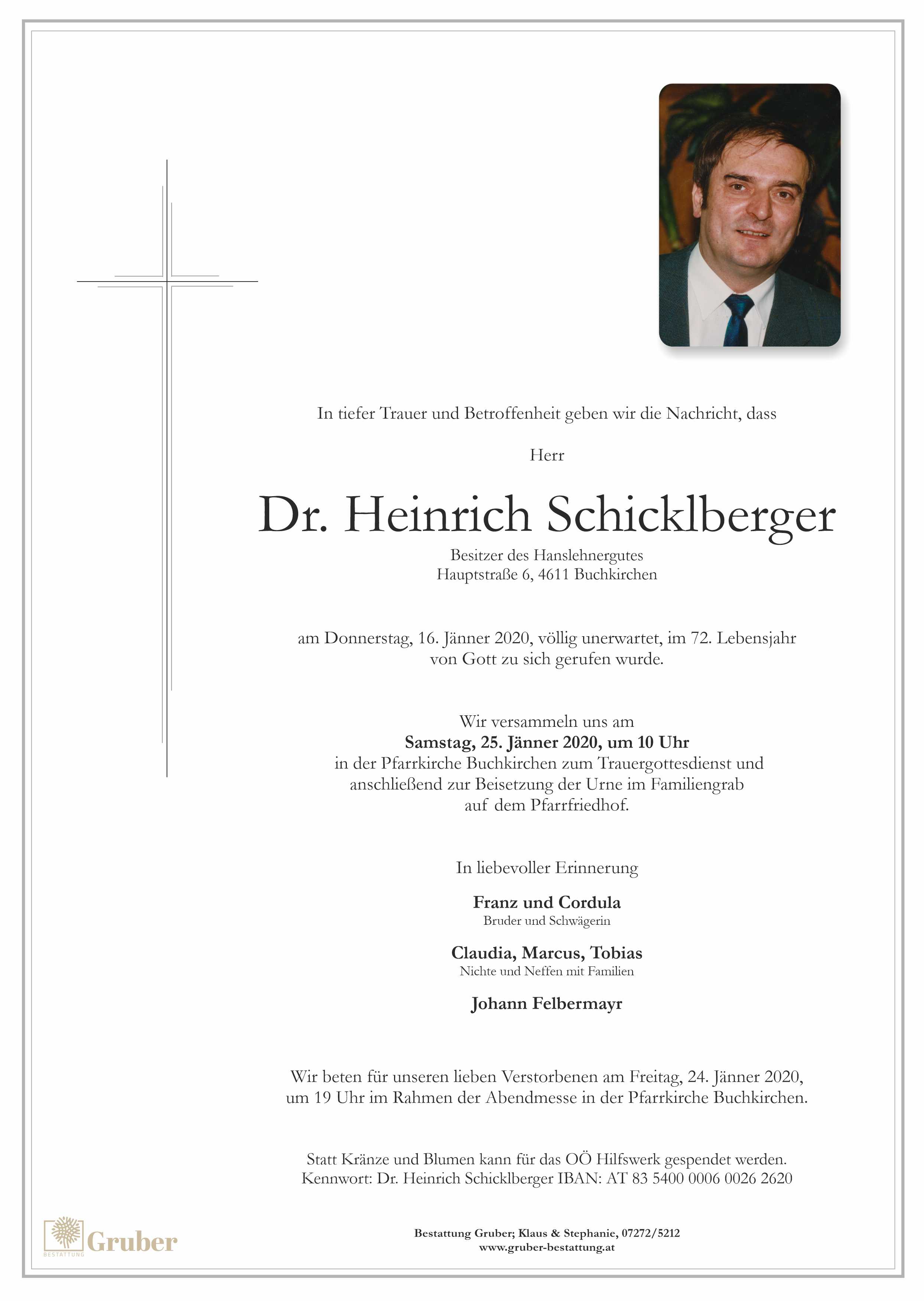 Dr. Heinrich Schicklberger (Buchkirchen)