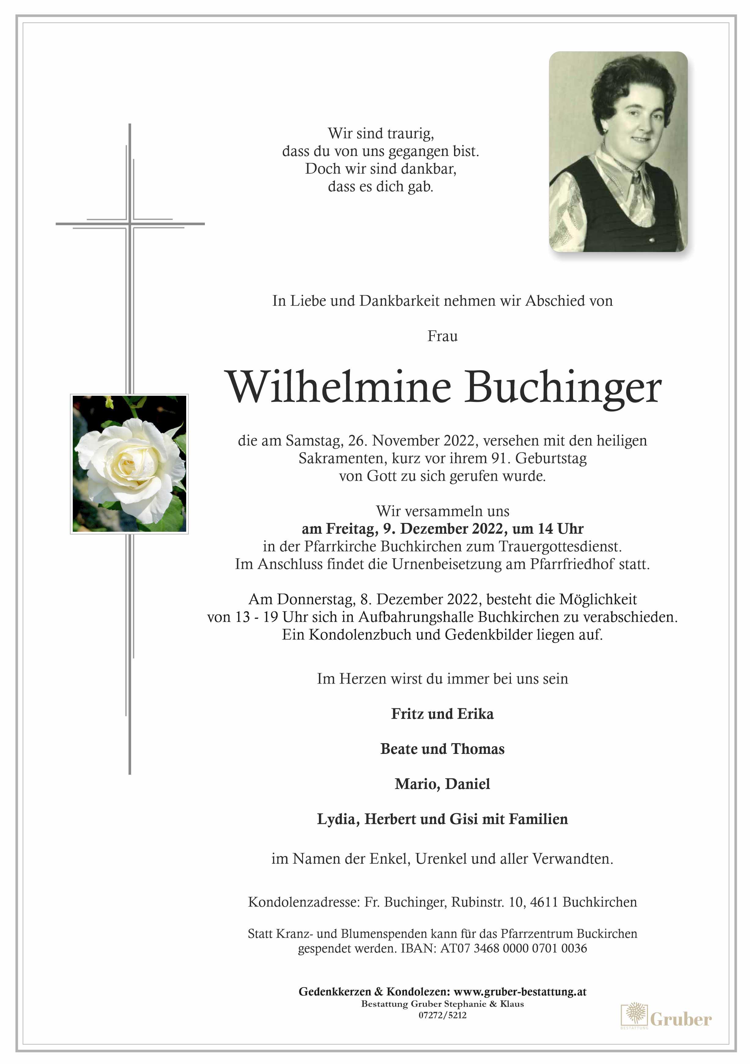 Wilhelmine Buchinger (Buchkirchen)